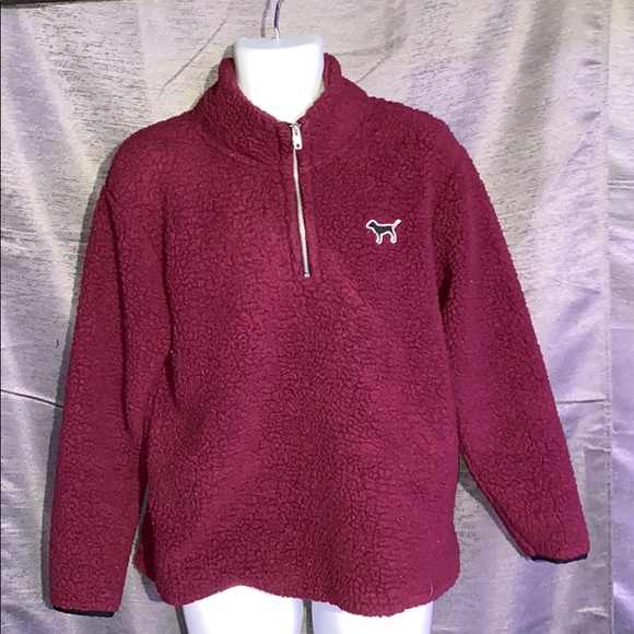 Pink quarter zip sweater